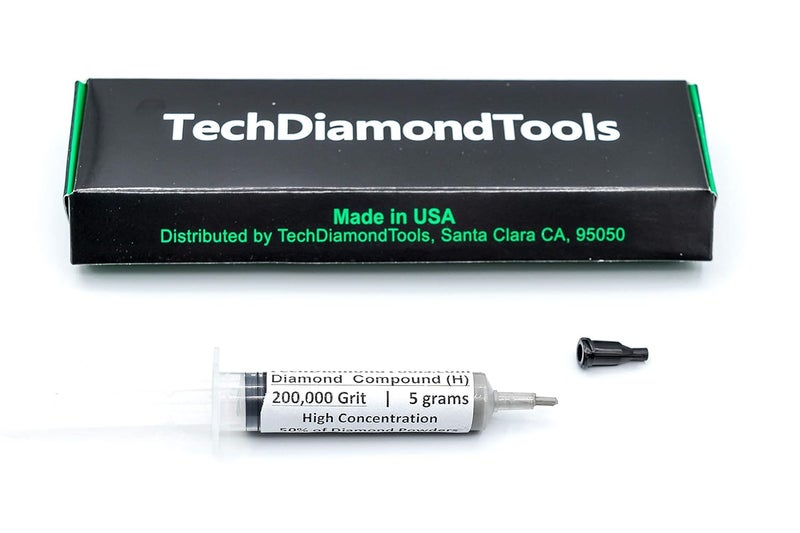 TechDiamondTools Diamond Polishing Compound 200,000 Grit - 5g Syringe for Marble, Glass, Metal, and Gemstone - Image 2