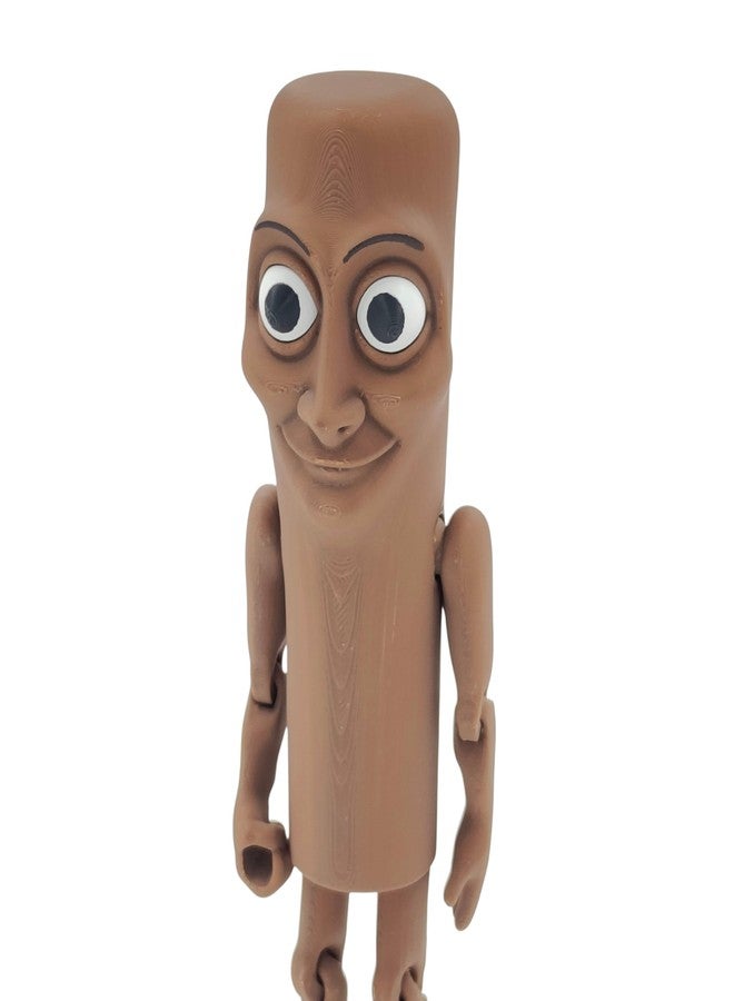 qwik3D Tung Tung Tung Sahur Action Figure | 6-Inch Meme Toy | Italian Brainrot Collectible | 3D Printed Articulated Model with Bat | Funny Viral Figurine Gift | Brown (Pack of 1) - Image 4
