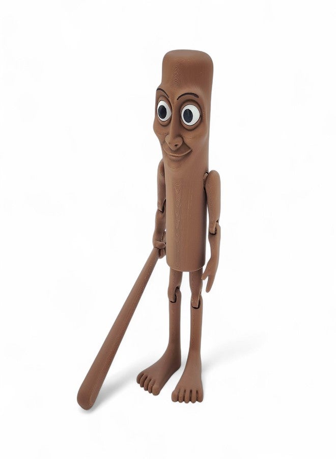 qwik3D Tung Tung Tung Sahur Action Figure | 6-Inch Meme Toy | Italian Brainrot Collectible | 3D Printed Articulated Model with Bat | Funny Viral Figurine Gift | Brown (Pack of 1) - Image 1