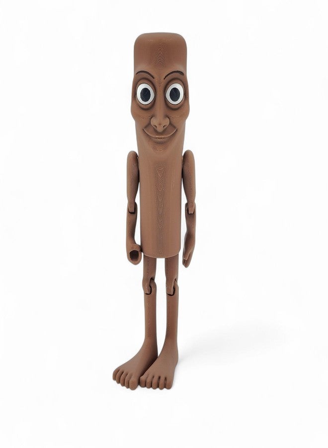 qwik3D Tung Tung Tung Sahur Action Figure | 6-Inch Meme Toy | Italian Brainrot Collectible | 3D Printed Articulated Model with Bat | Funny Viral Figurine Gift | Brown (Pack of 1) - Image 5