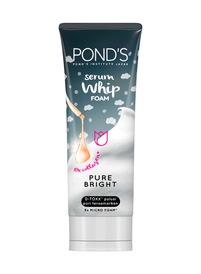 POND's Serum Whip Facial Foam, Pure Bright, 100g - Image 1