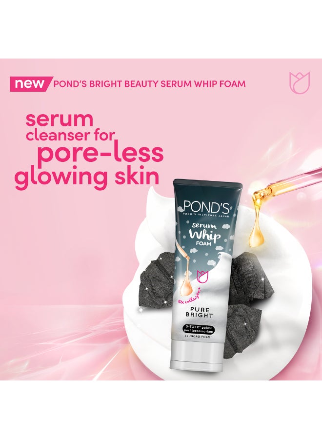 POND's Serum Whip Facial Foam, Pure Bright, 100g - Image 3