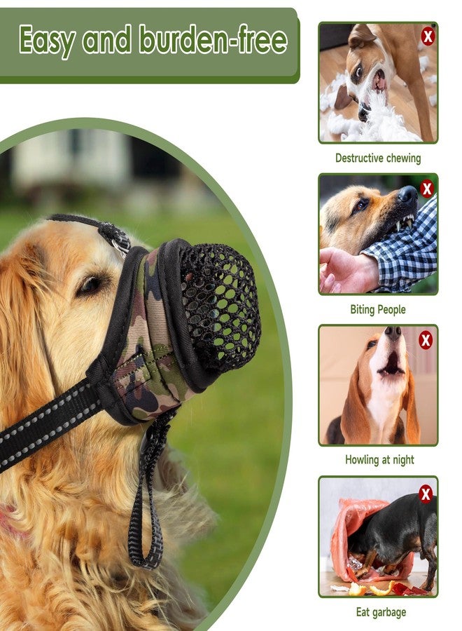 Langsprit Dog Muzzle Soft Mesh Face Mask for Small Medium Large Breed Sized and Anti Biting Barking Prevent Chewing, Breathable Drinkable Adjustable Bozales para Perros Basket Dogs Training Tools Mouth Guard L - Image 3