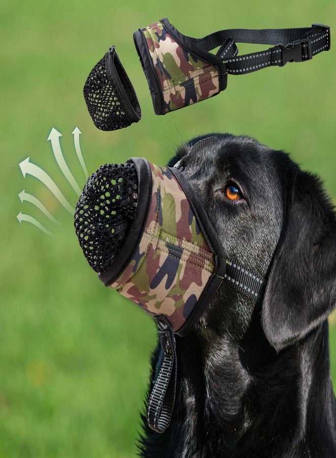 Langsprit Dog Muzzle Soft Mesh Face Mask for Small Medium Large Breed Sized and Anti Biting Barking Prevent Chewing, Breathable Drinkable Adjustable Bozales para Perros Basket Dogs Training Tools Mouth Guard L - Image 1