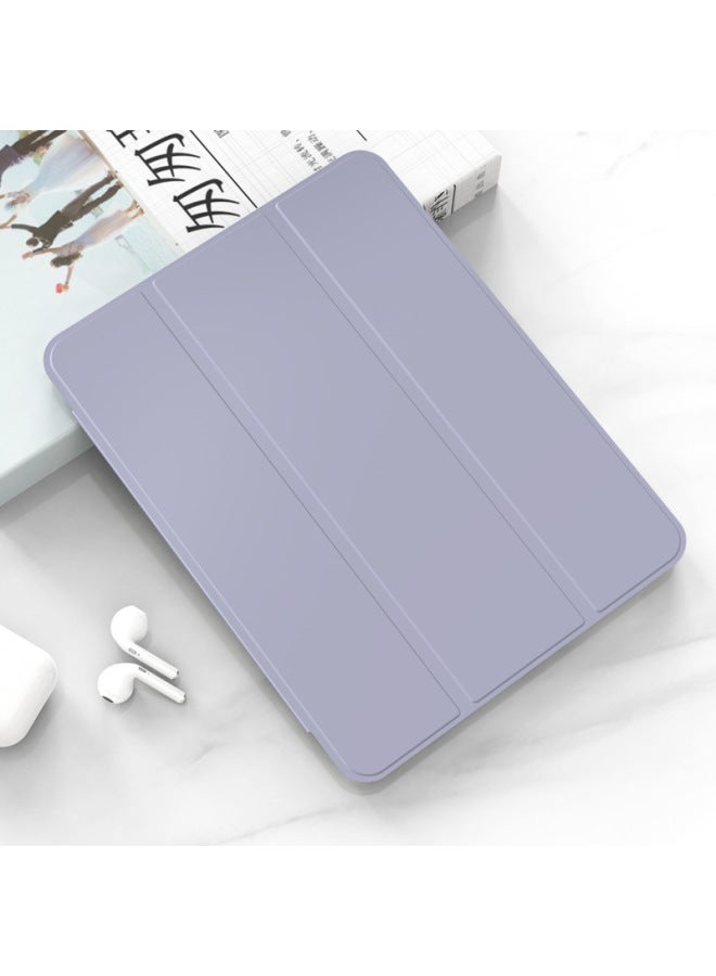 Ipad Pro11 Inch Protective Case 12.9pro Silicone Anti-drop Case Air5 Translucent Case 9.7 Pen Slot Protective Case-Color:Lavender Purple/Lavender Purple-Applicable Model:ipad Pro11 2018/2020