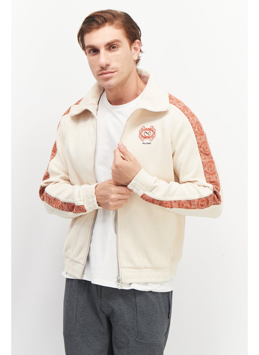 Puma x Palomo Men Sportswear Fit Long Sleeve Training Jacket, Beige  - Image 1