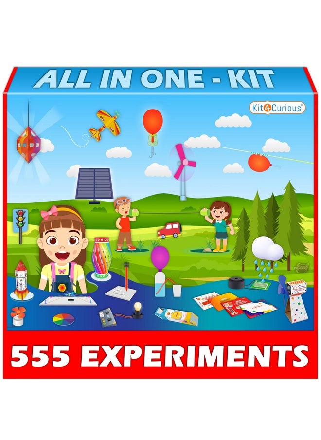 كيت 4 كيوريس - مجموعة ألعاب تعليمية من 555 تجربة علمية من Kit4Curious، مناسبة للأولاد والبنات من عمر 6 إلى 16 عامًا، مناسبة كهدية عيد ميلاد - Image 1