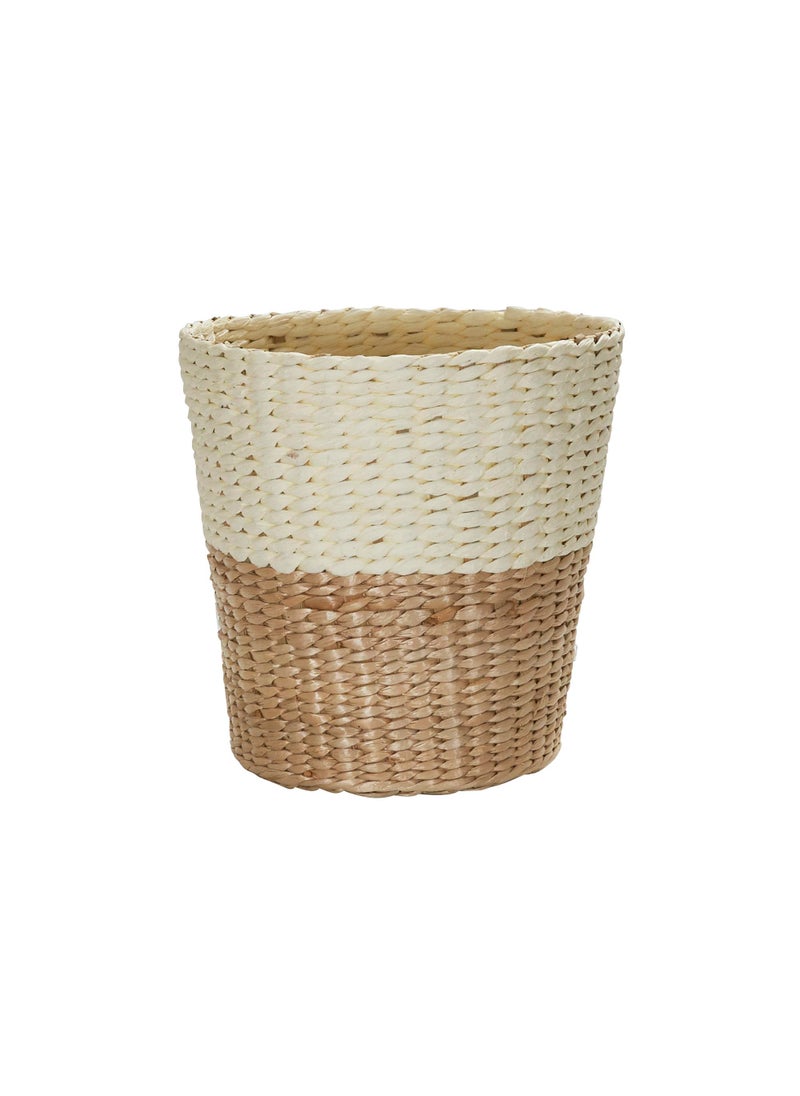 Household Essentials Household Essentials 2Tone Woven Waste Basket HandWoven Paper Rope Basket Sturdy and Flexible Great for the Bathroom Office or Bedroom 