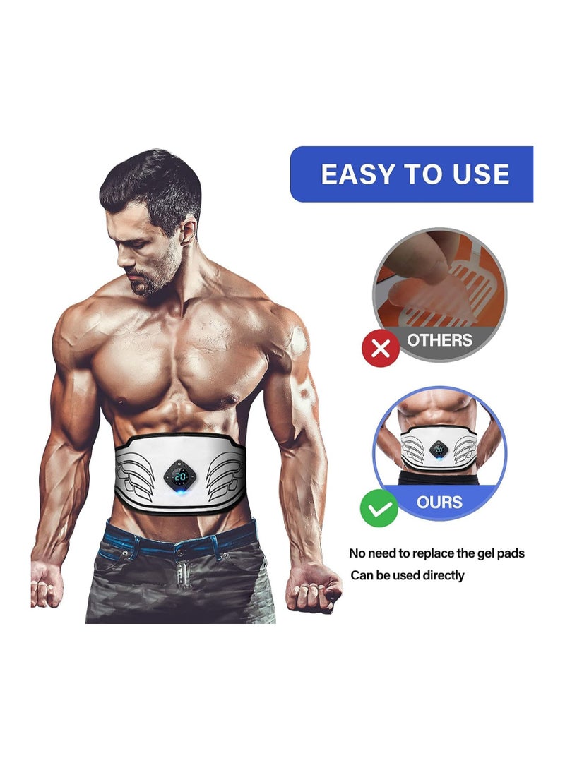 general ABS Stimulator, USB Rechargeable Fitness Portable Fitness Fitness Device Without Gel Pad for Men, Women, Arms, Legs, Home Office, Latest Model 12 Modes, 20 Intensity Levels - Image 3