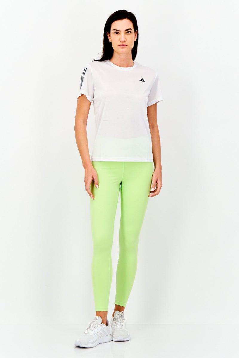 Adidas Women Sportswear Fit Short Sleeve Training T-shirt, White  - Image 4