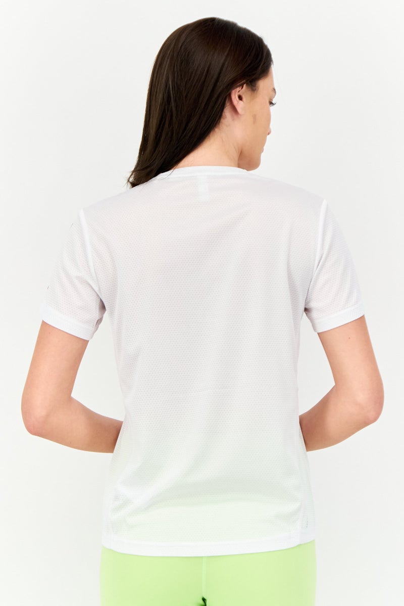 Adidas Women Sportswear Fit Short Sleeve Training T-shirt, White  - Image 2
