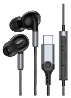 Letv Typec Wired In-Ear Noise Cancelling Digital Headphones For Iphone15/IPAD/Huawei/Samsung-Black  - Image 1