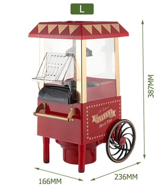Foliam Foliam Popcorn Machine DIY Vintage Retro Electric Hot Air Popcorn Machine Family Party Tools Childrens Gifts  - Image 2