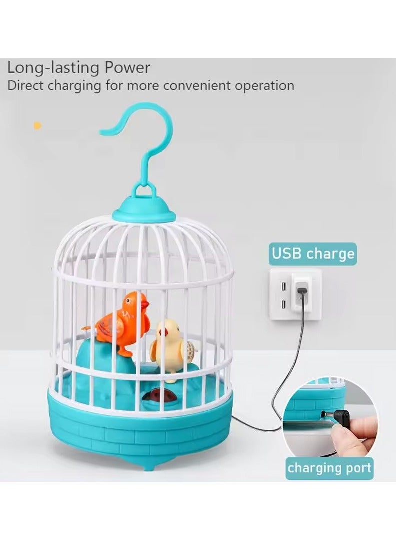 DubaiGallery Sound Activated With Light And Music Bird Cage Toy USB Imitates The Words Of The Kids Bird Cage Toy For Children - Image 3
