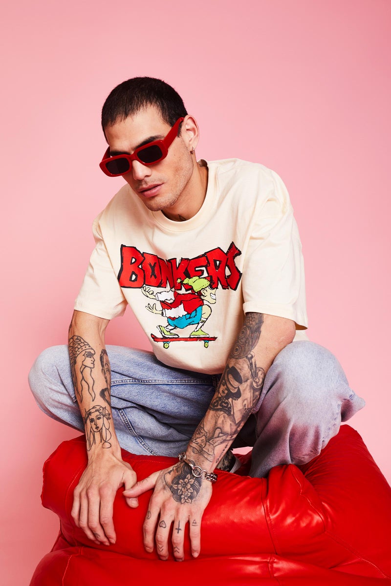 Bonkers Corner Signature Skater Boy Oversized T-Shirt - Image 1