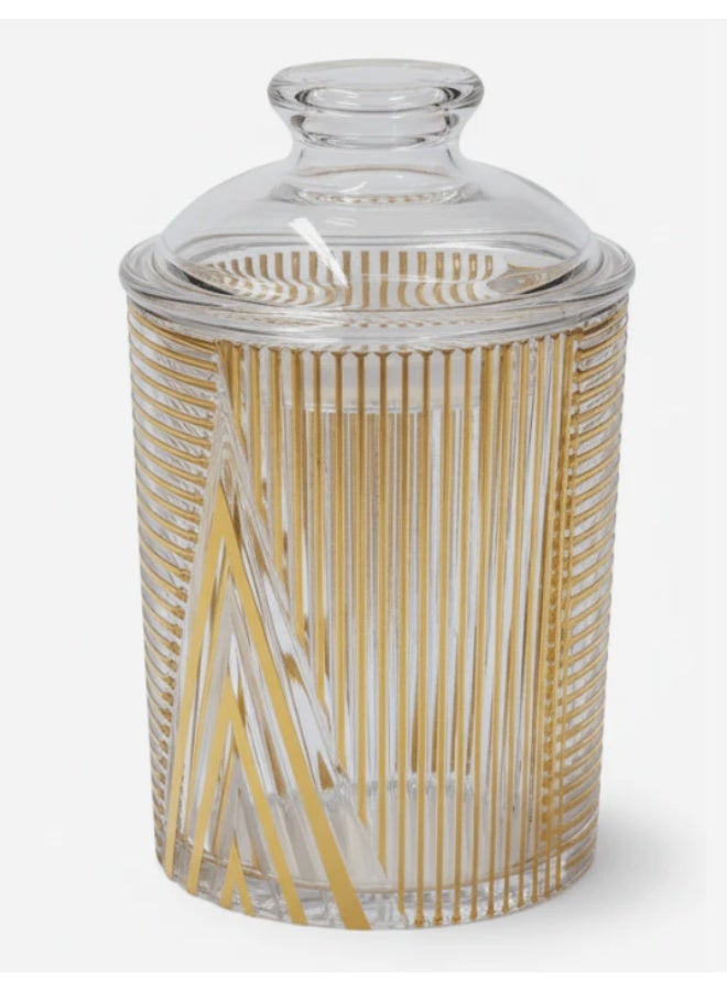 AKDC Contemporary Round Airtight Acrylic Storage Canister – Transparent Body with Unique Modern Design, Premium Kitchen Jar, 750 ml - Image 1