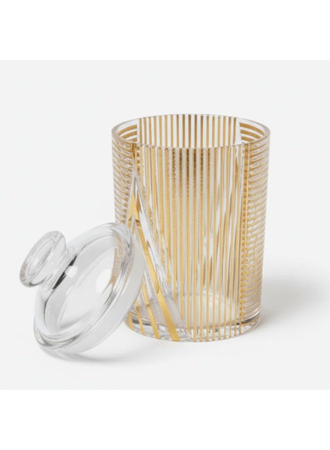 AKDC Contemporary Round Airtight Acrylic Storage Canister – Transparent Body with Unique Modern Design, Premium Kitchen Jar, 750 ml - Image 2