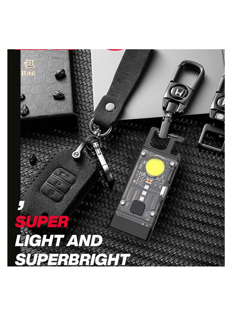 KASTWAVE Portable Keychain Flashligh, Magnetic Clip-on Work Light Mini Outdoor Flashlight, Waterproof Rechargeable Pocket Light for Hiking, Camping, Survival, Emergency - Image 3