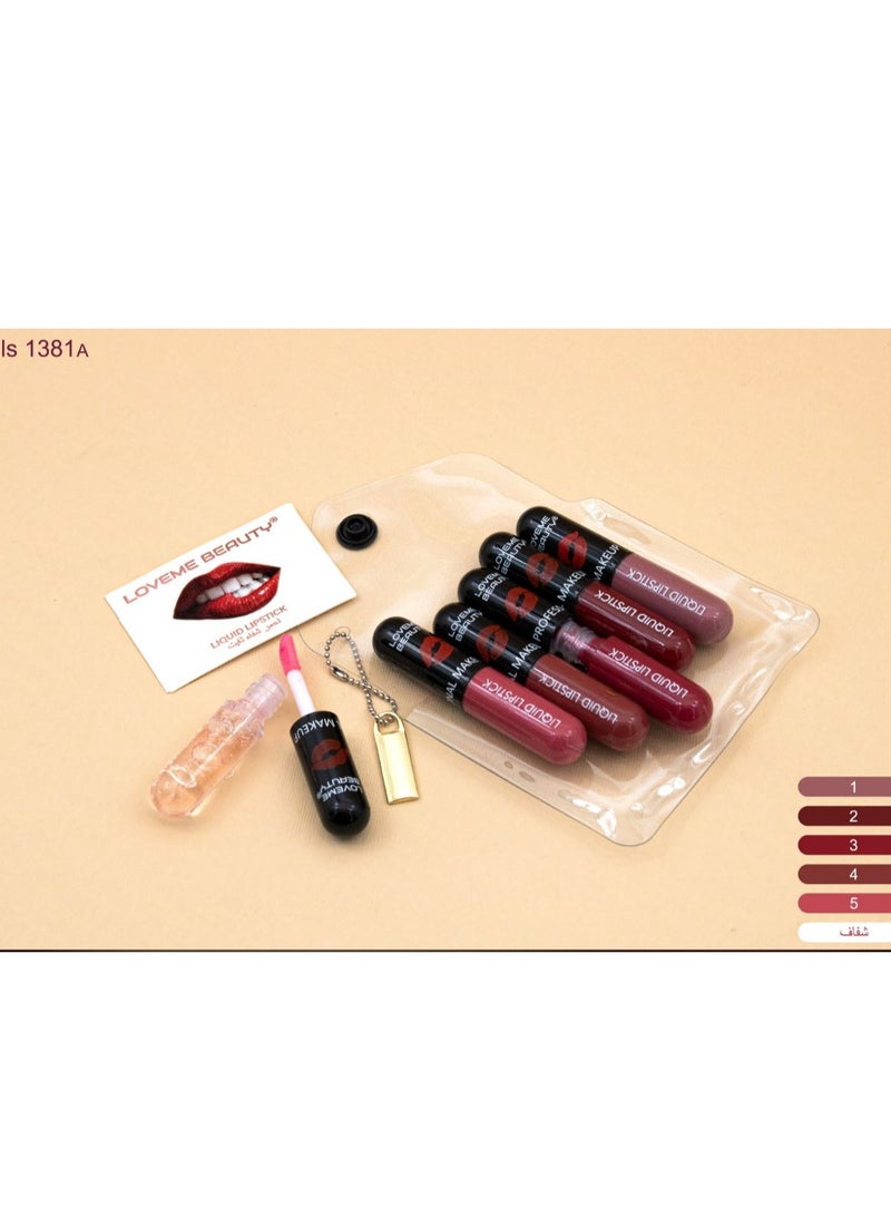 مجموعة6 ميني روج سائل الوان صيفية من لافمي بيوتي - Image 1