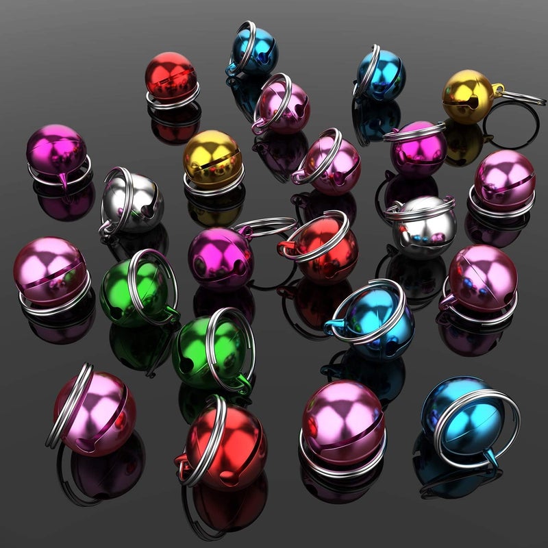 DEVILMAYCARE Pack of 7 Metal Jingle Bells Loose Beads Festival Party Decoration, 12mm Pet Cat Puppy Dog Bells for Collar, DIY Crafts Accessories (Random Color) - Image 3