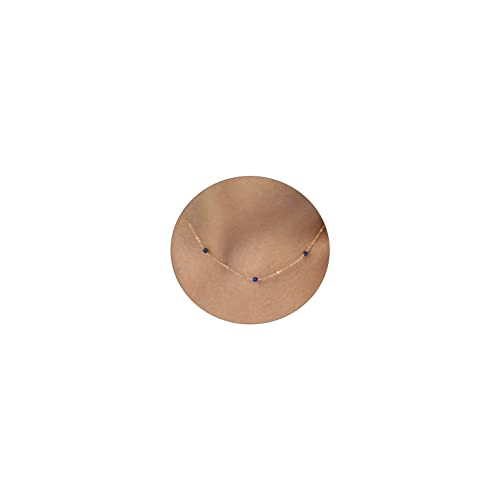 BERISO 14K GoldSilver Plated Choker Necklace for Women Shining Dots Station Gold Chain Necklace Beads Sparkle Chain Necklace Link Chain Exquisite Jewelry for women - Image 1