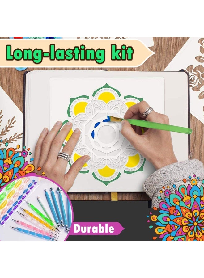 Insnug Mandala Dotting Tools Painting Kit - Rock Dot Paint Stencils Tool Set Art Craft Supplies Kits Tray Brush Zipper Pen for Nail Stone Mandala Arts Drawing Home Decor Activity | Mothers Day Gift - Image 3