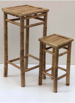 Edelman Tropical side table bamboo l. brown - l25xw25xh50cm  - Image 2
