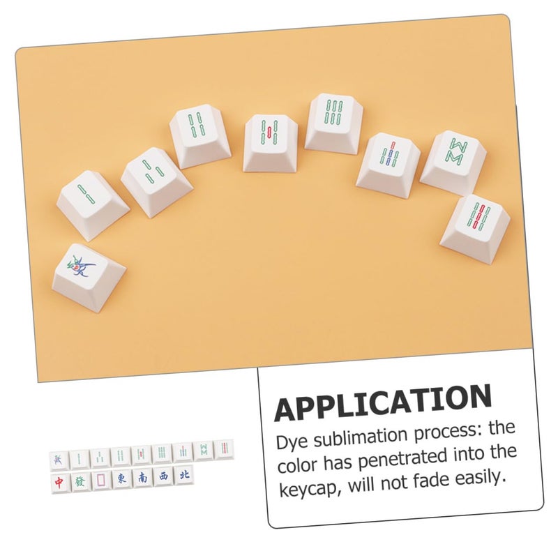 Mahjong Pattern Keycaps 16 PCS For Mechanical Gaming Keyboards Unique Design - Image 4