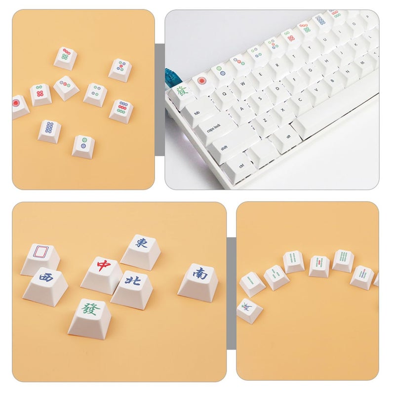 Mahjong Pattern Keycaps 16 PCS For Mechanical Gaming Keyboards Unique Design - Image 5