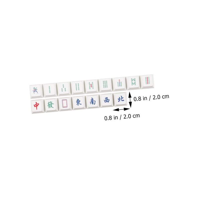 Mahjong Pattern Keycaps 16 PCS For Mechanical Gaming Keyboards Unique Design - Image 3