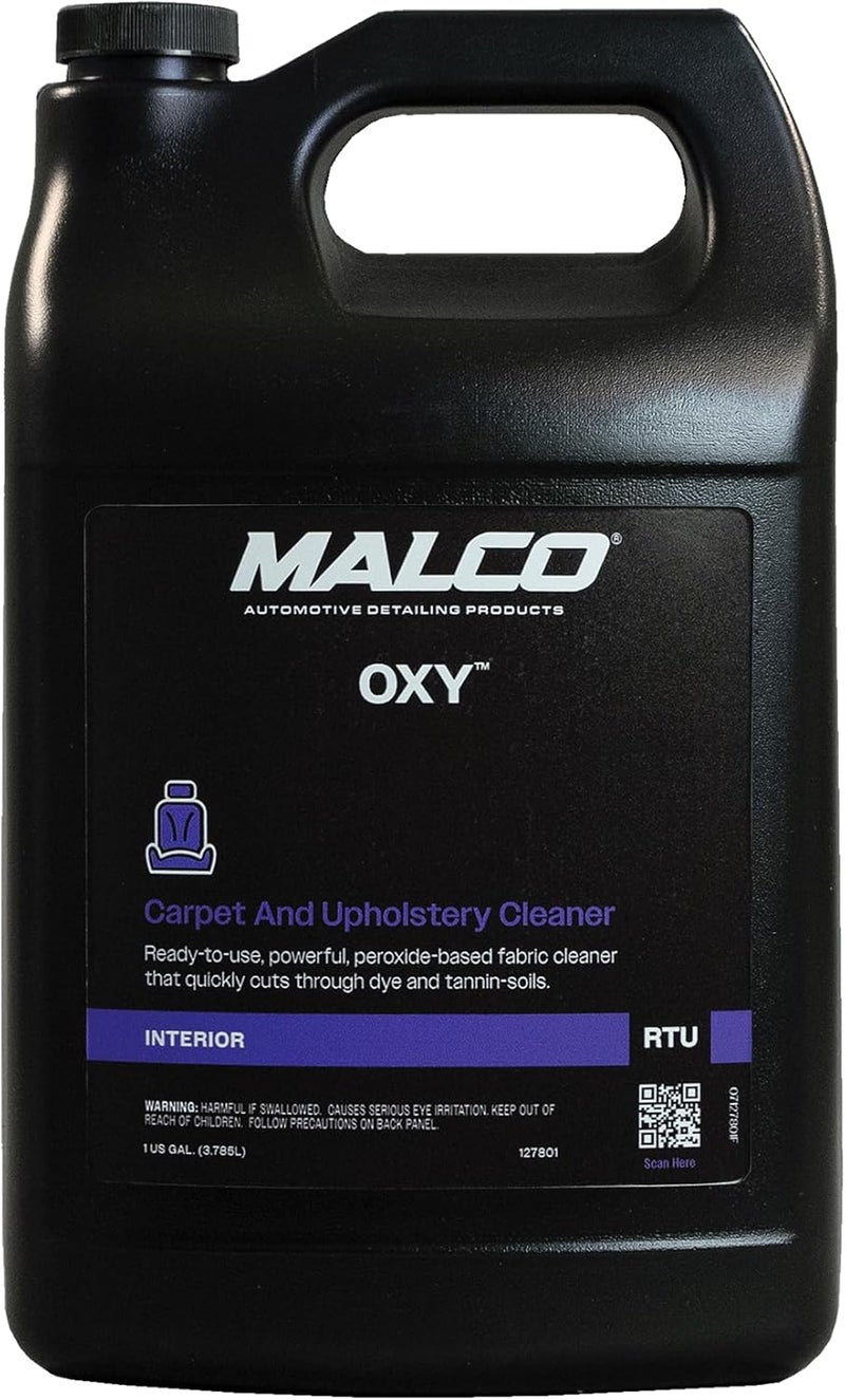 MALCO OXY Carpet & Upholstery Cleaner - Stain Remover Spray for Car Interior Fabric/Cleans the Toughest Vehicle Stains/Deep Cleaning Liquid Formula / 1 Gallon (127801) - Image 1