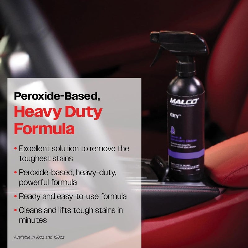 MALCO OXY Carpet & Upholstery Cleaner - Stain Remover Spray for Car Interior Fabric/Cleans the Toughest Vehicle Stains/Deep Cleaning Liquid Formula / 1 Gallon (127801) - Image 3