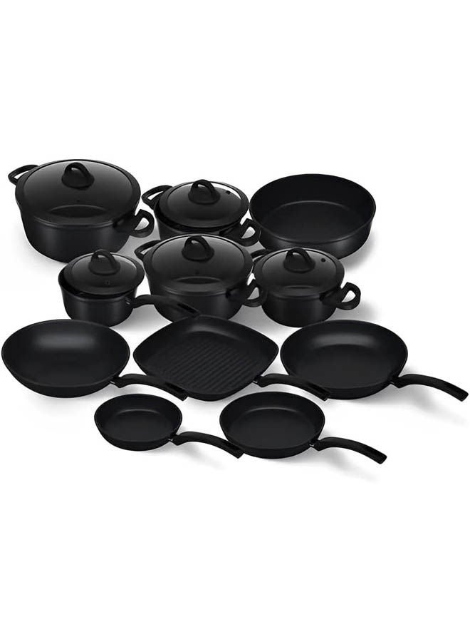 كوك ان عبود طقم اوانى طهى بايو 16 قطعة + طاجن + مقلاة + مقلاة ووك + مقلاة شواء + طبق فرن