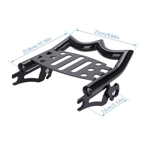 Aferrizu 1.25" Thick Quick Release Luggage Rack for Harley Davidson Touring Street Glide Electra Glide Road King Road Glide 2009-2025 Tour Pack Rear Rack Trunk Mount (Gloss Black) - Image 5