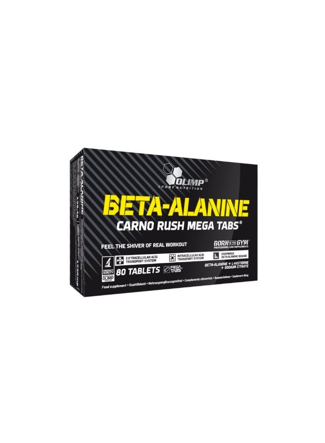 Olimp Beta-Alanine, Carno Rush Mega Tabs, 80 Tablets