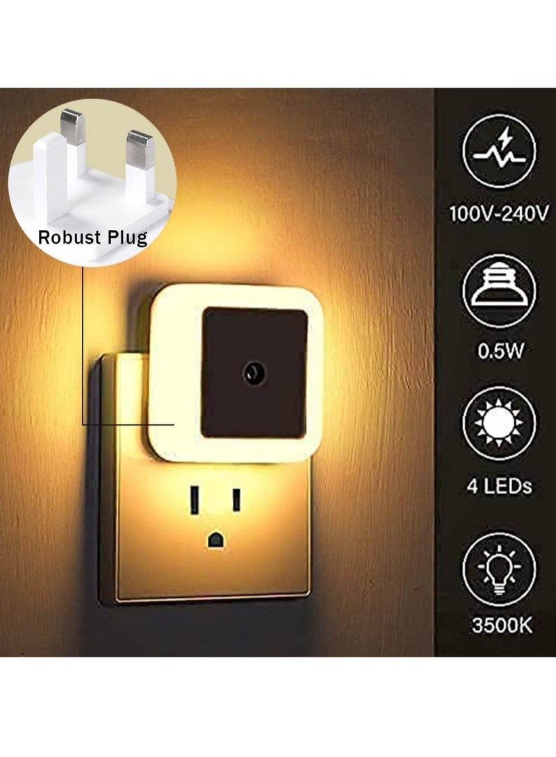 Captaintech Night Light Plug in Wall, LED 0.5W Energy Saving Night Lights with Dusk to Dawn Photocell Sensor, Warm White Night Light for Bedroom, Hallway, Stairs, Nursery( British standard) - Image 5