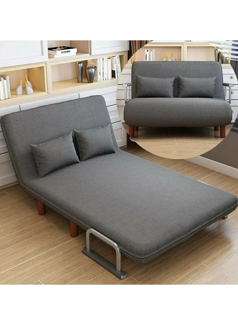 Linen Art Folding Sofa Bed Dual-Use Living Room Multi-Function Lunch Break Lazy Sofa