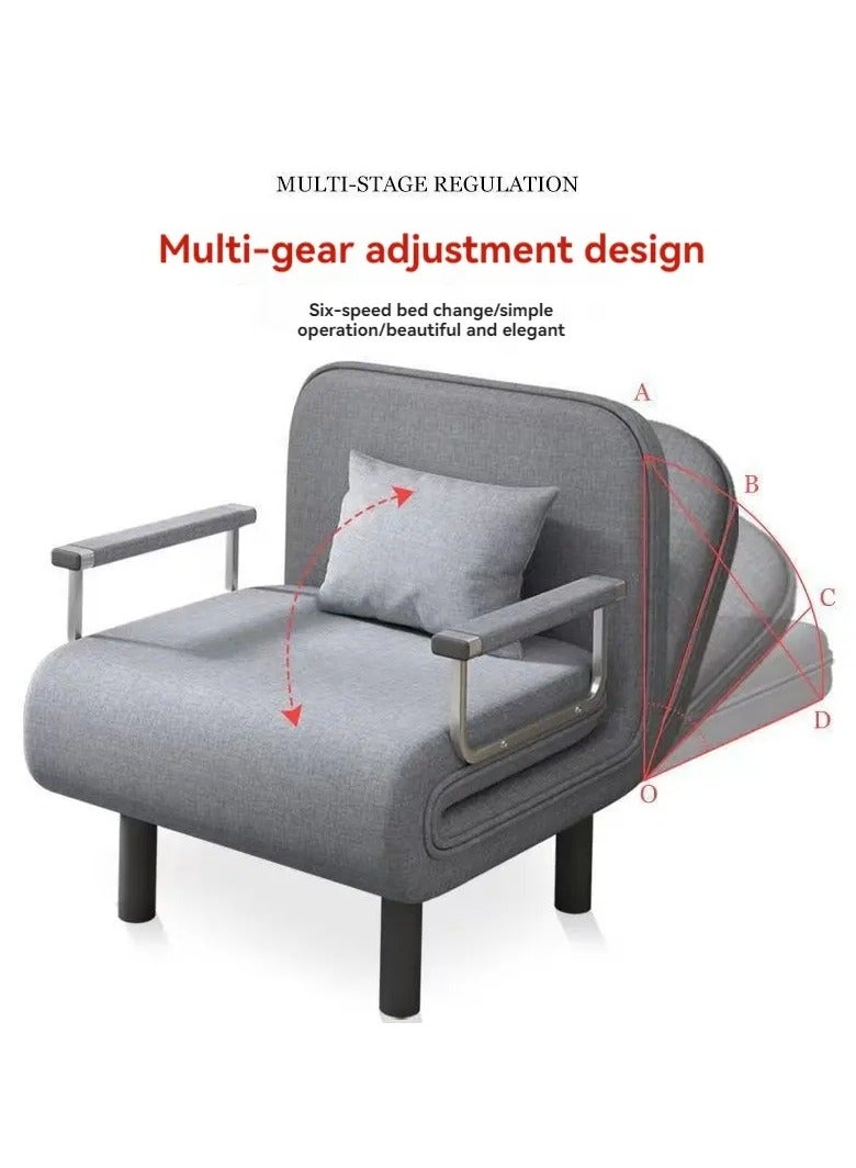 Generic Linen Art Folding Sofa Bed Dual-Use Living Room Multi-Function Lunch Break Lazy Sofa  - Image 5