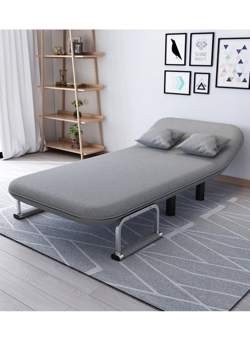 Generic Linen Art Folding Sofa Bed Dual-Use Living Room Multi-Function Lunch Break Lazy Sofa  - Image 2