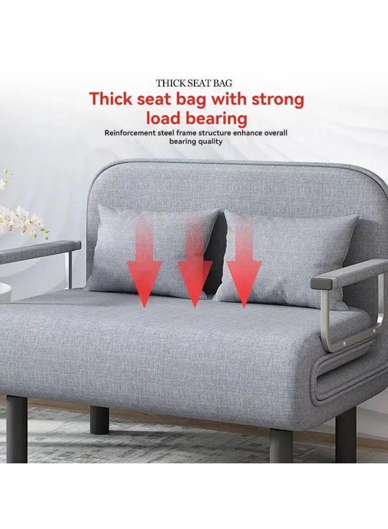 Linen Art Folding Sofa Bed Dual-Use Living Room Multi-Function Lunch Break Lazy Sofa