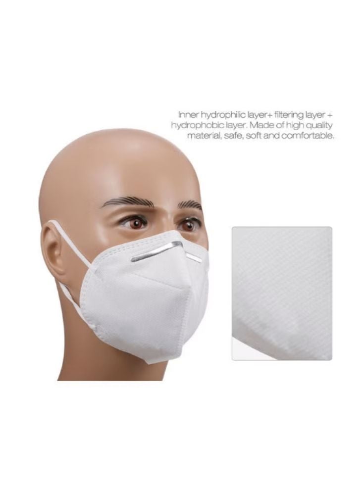 KN95 Protective Face Mask – White, 1 Piece - Image 3
