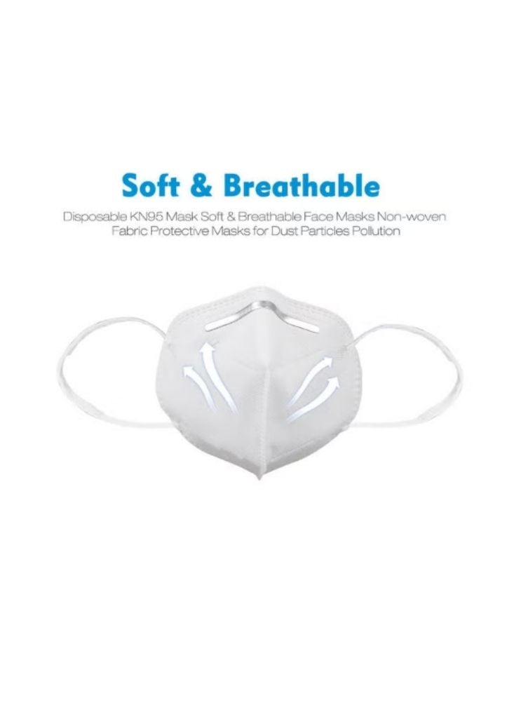 KN95 Protective Face Mask – White, 1 Piece - Image 4