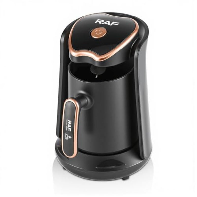 Turkish coffee pot for home use, stainless steel, black, fast heating 65C100C with one-click operation and 300ml capacity - Image 2
