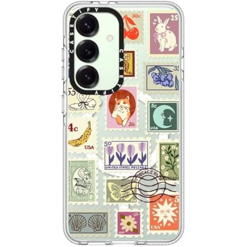 Casetify Magnetic Clear Galaxy S25 Case 【Compatible with Magsafe】 - Stamp Collection - Image 3