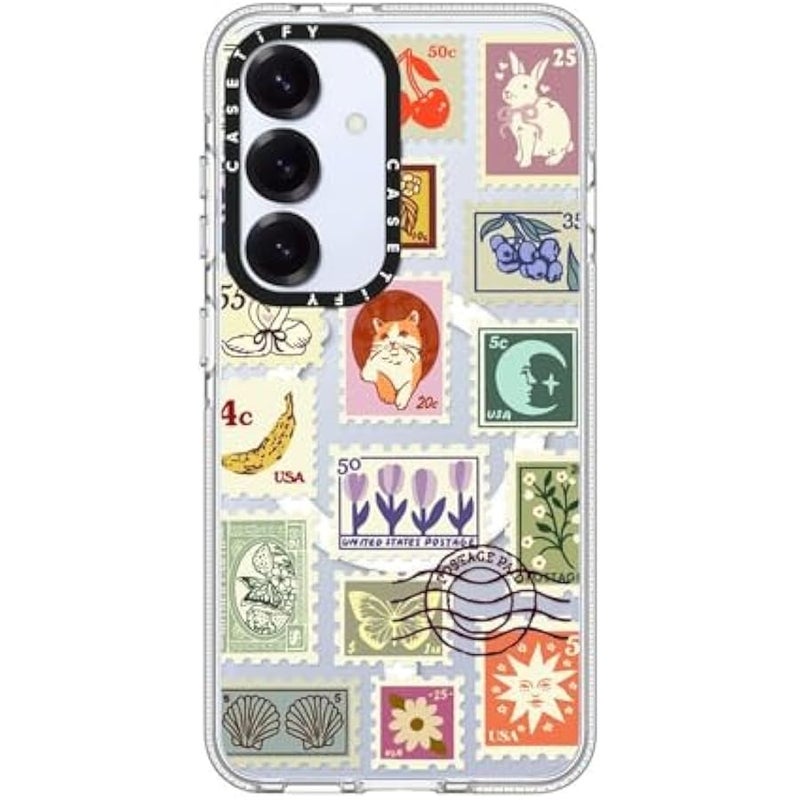 Casetify Magnetic Clear Galaxy S25 Case 【Compatible with Magsafe】 - Stamp Collection - Image 2