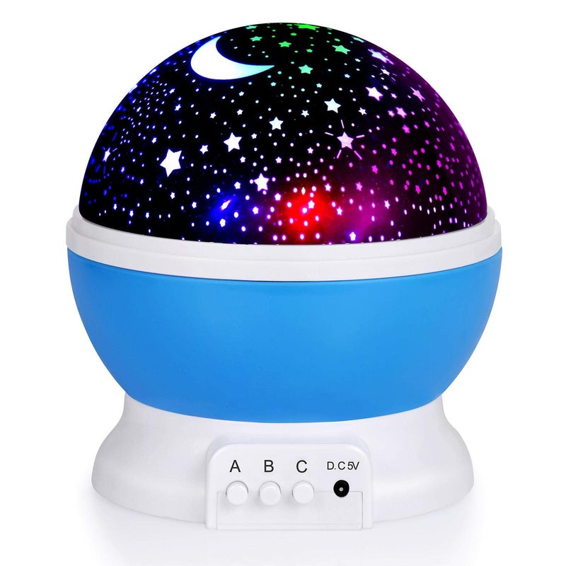 Other Topluss Led Night Light Moon And Star Romantic Rotating Sky Cover Projector (Blue)