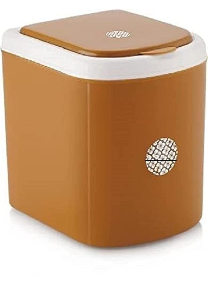 RADHIKA - RADHIKA STORE Small Portable Table Dustbin Desk Dustbin with Attached lid and Swing Opening Mini Trash bin Can Waste Bin for OfficeDesk Kitchen Bedroom Multi color Pack of 1 - Image 1