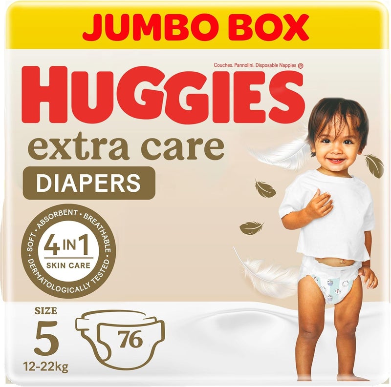 Huggies Extra Care Diapers Size 5 Jumbo Box - Image 1