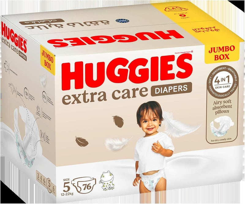 Huggies Extra Care Diapers Size 5 Jumbo Box - Image 2