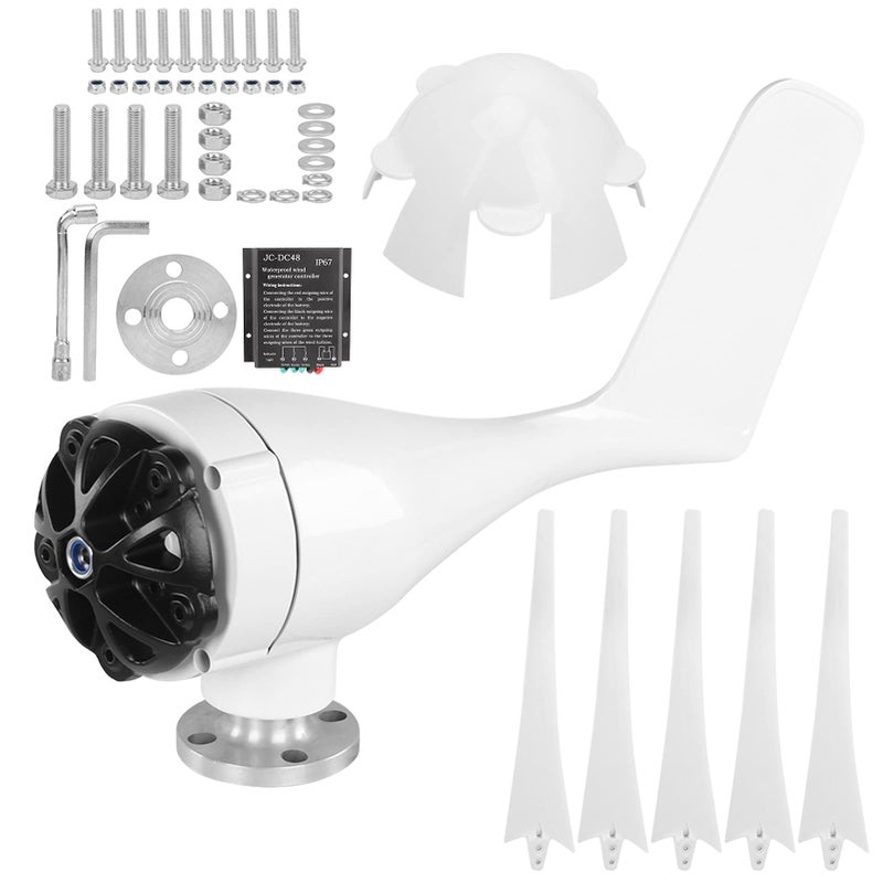Wind Turbine Generator 1200W 5 Vane Industrial Supplies Low Vibration Small Windmill 12V - Image 5